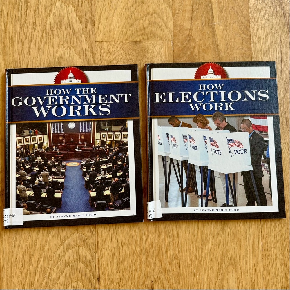 How the Government Works & How Elections Work - Hardcover Books - Sold as Set